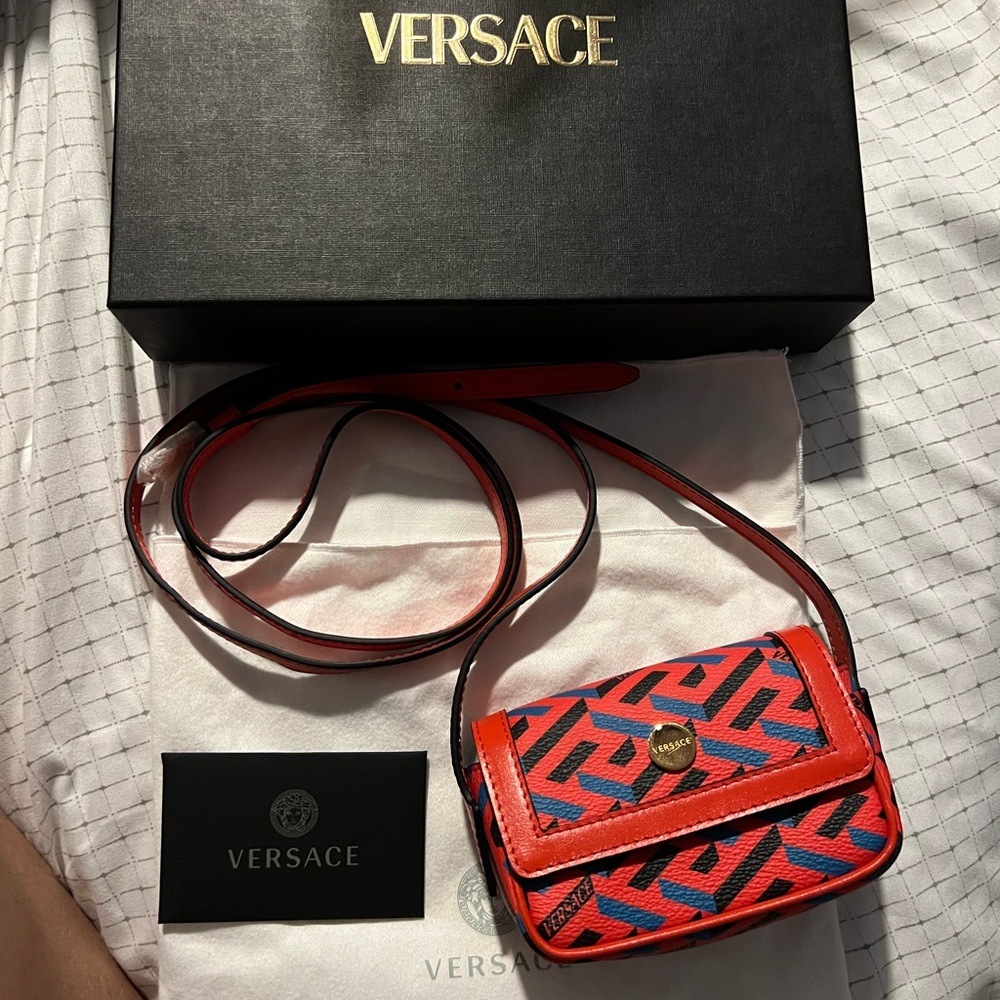 Versace Red and Blue Women's Bag
